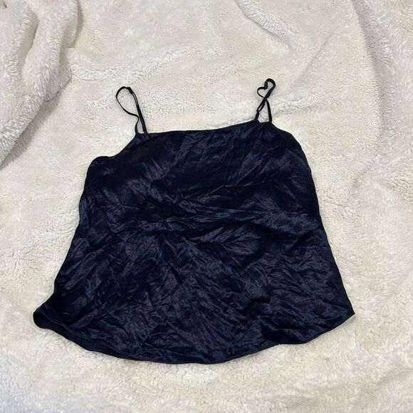 Babaton Silky‎ Cami Womens X Small Navy Neck Tank Tanktop Camisole Y2K Aritzia - Picture 1 of 5